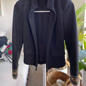 Zara jacket with embroidery on the sleeves